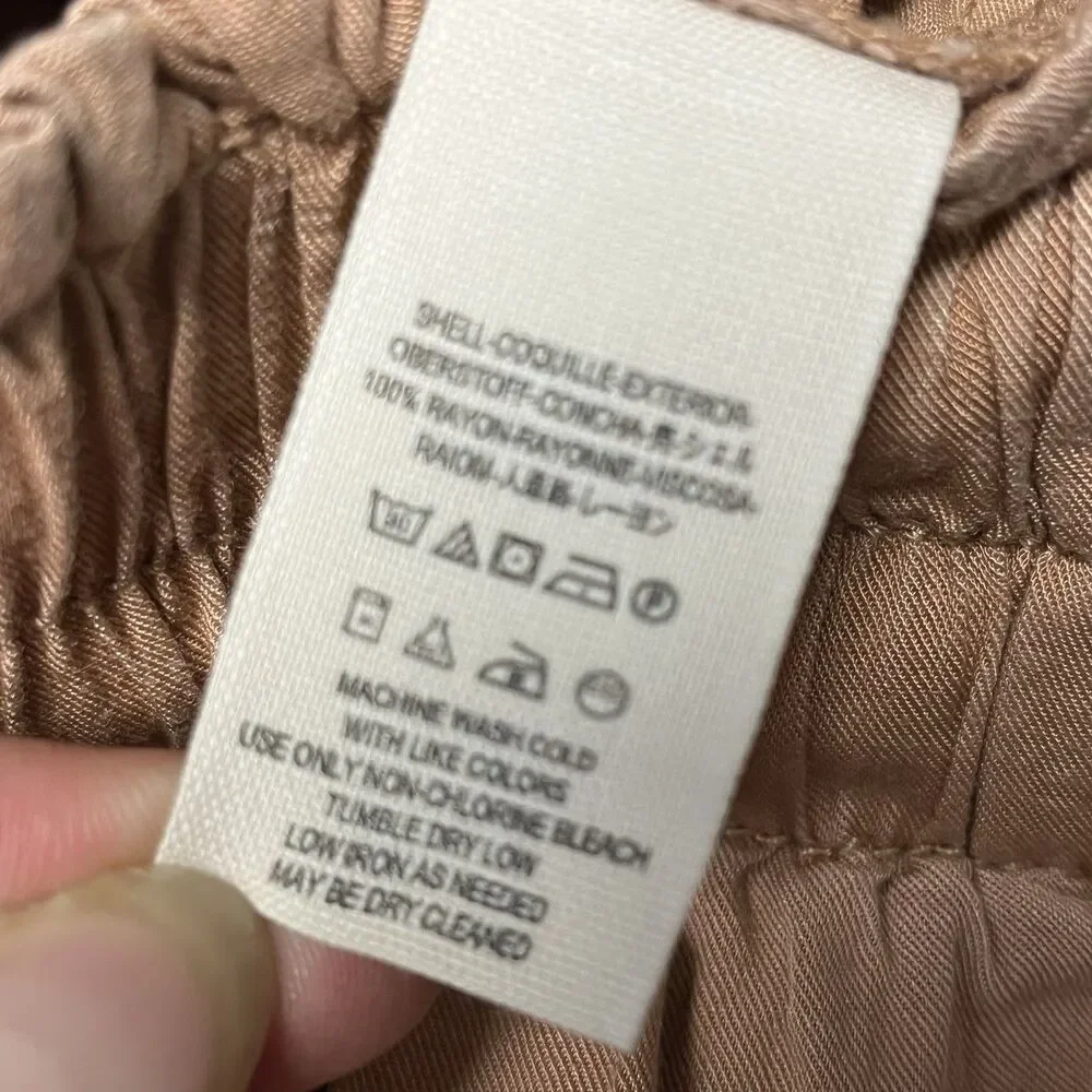 Free People Pants Women’s 4 Summers Over Cargo Belted Button Fly High Rise Pink